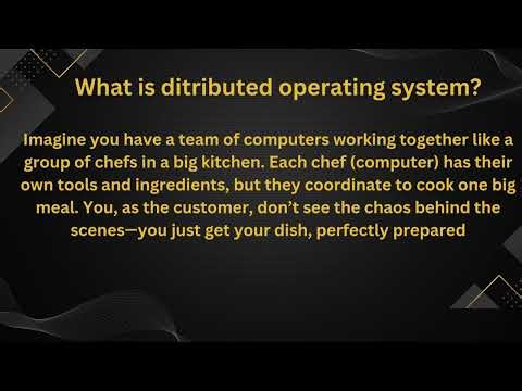 Types of operating system ( Distributed , network )