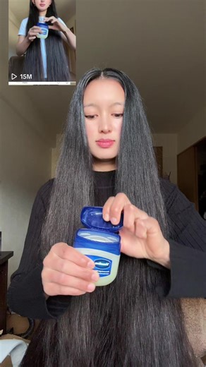 Simple Long Hair Styles with Vaseline