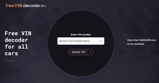 Decodificador VIN gratuito para todos los autos  | Free VIN decoder