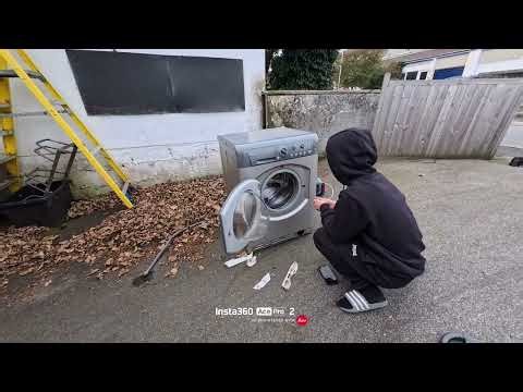 Destruction of an Old Hotpoint washing machine