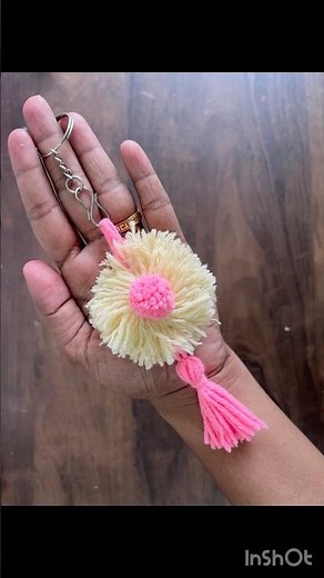 DIY Woolen Keychain | Cute Handmade Bag Charm | Cute Woolen Keychain with Pom Pom & Tassel