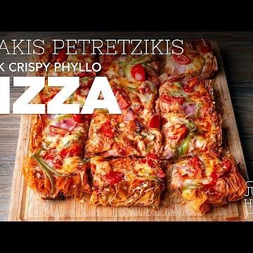 Greek Crispy Phyllo Pizza | Akis Petretzikis