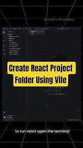 How to Create a React Project Folder Step-by-Step (Using Vite) #shorts #programming