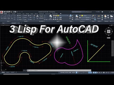 3 Lisp For AutoCAD Auto Dim, Radius Lisp and Bearing Distance Lisp