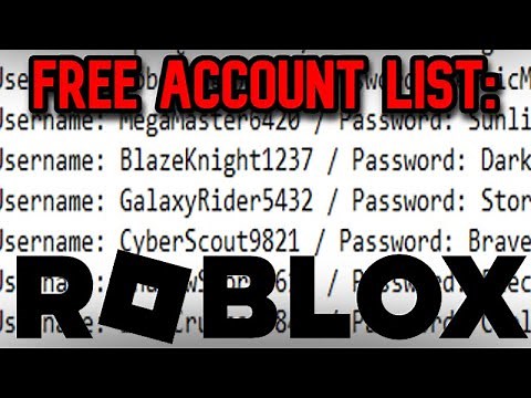 🤑 FREE Roblox Accounts Password AND Username!? 💰