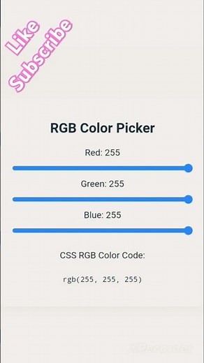 RGB Color Picker Demo - Interactive Color Selection Tool