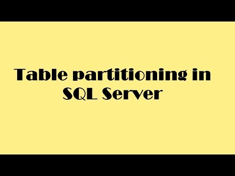 Table partitioning in SQL Server