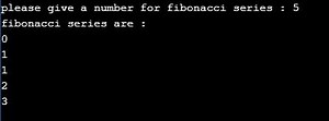 Fibonacci series program in python using recursive method