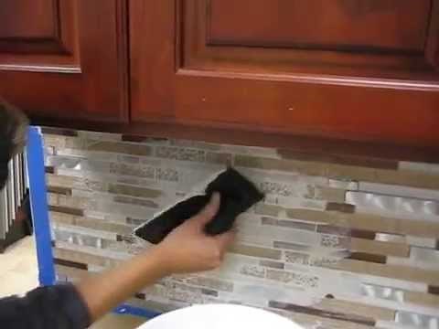 How to Grout a Kitchen Backsplash