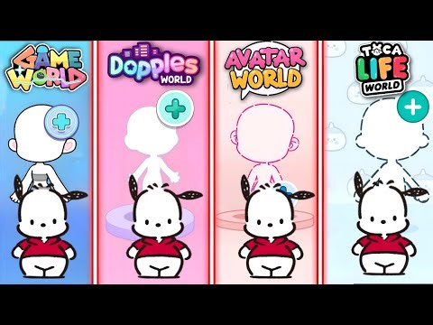 How To Make Pochacco ❤️ from Sanrio in 4Gameplay! #avatarworld #dopples #gameworld #tocaboca