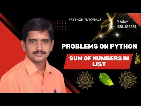 🐍 Python Program to Find the Sum of Numbers in a List | Beginner Tutorial