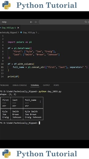 Quickly Merge Columns in Polars | Python Tutorial