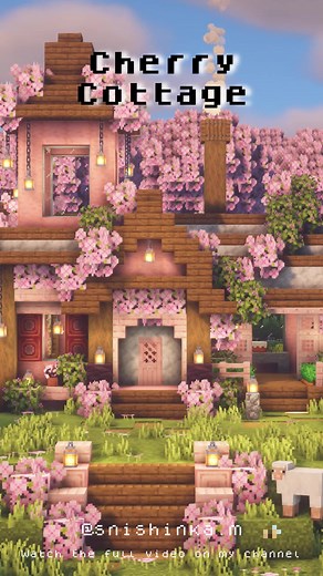 Minecraft Cherry Blossom Cottage Tutorial