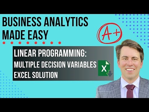 Solving Linear Programming in Excel with Multiple Variables (Easy)