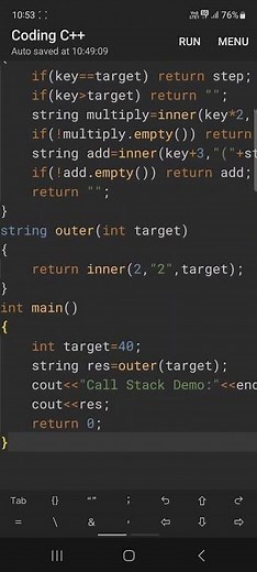 C++ Recursion Explained: Call Stack Tracing with a Real Example