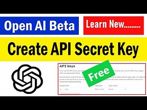 how to create OpenAI API secret key for free | how to generate openai api key | openai api key setup