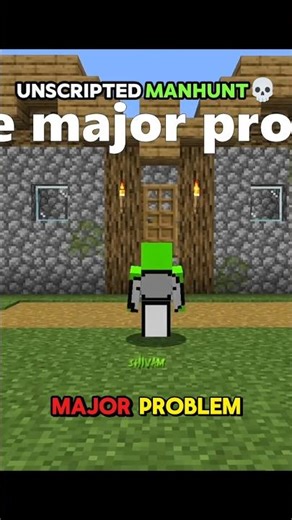 Minecraft: Unscripted MANHUNT!! 🥶💀 #minecraft #shorts