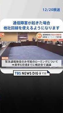“通信障害”発生時、他社回線へのローミング可能に 一般の通話やデータ通信も対象 総務省が報告書とりまとめ | TBS NEWS DIG #shorts