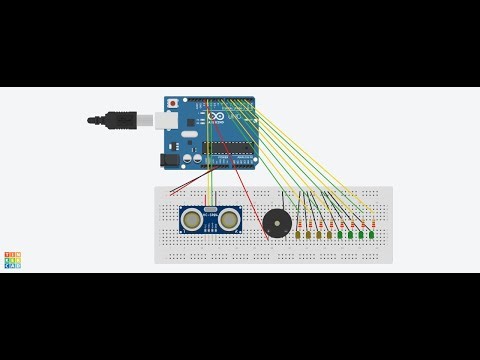 Ultrasonic distance sensor project (Arduino)