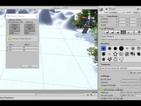 Applying a terrain texture in Unity