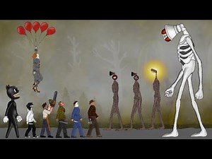 Great Mother Megaphone vs Cartoon Cat, Siren Head, Light Head, Jason, Freddy, IT Pennywise, Michael