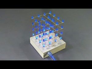4×4×4 LED Cube Light Using Arduino nano | Electronic Project