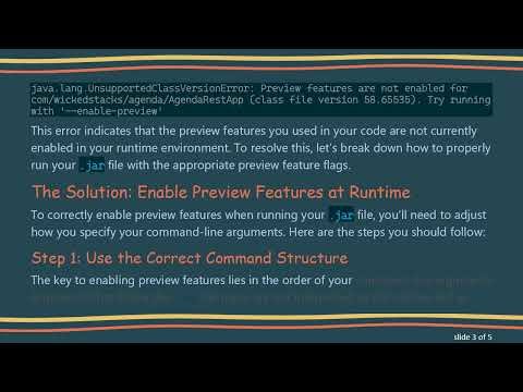 How to Run a .jar File with the --enable-preview Option in Java 14