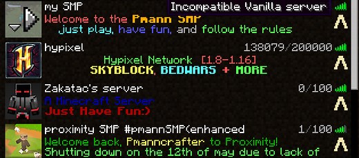 Incompatible Vanilla Server Error.