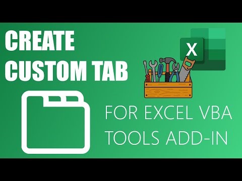 How to Create a Custom Tab for Excel Add-in