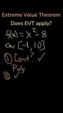 What You Need to Know for Extreme Value Theorem EVT (In 2 Mins )⚡ #calculus #maths #mrantonuccimath