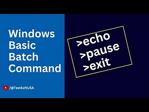 How to execute Basic Batch File Commands Echo, Pause, and Exit?