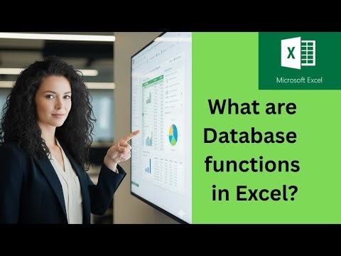 What are Database functions and when should you use them in Excel?