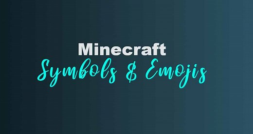 507  Minecraft Symbols ツ & Emojis ☻(Copy/Paste) | 2025