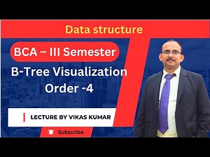B-Tree Visualization order - 4 | Step-by-Step Explanation with Insertion | Data Structure Tutorial
