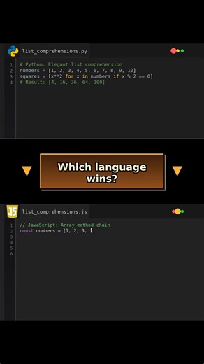 List Comprehensions vs Array Methods: The Battle of Elegance #Python