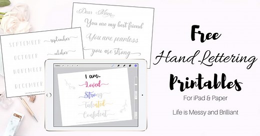FREE Hand Lettering Practice Worksheets