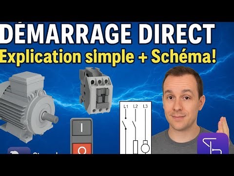 Comment fonctionne un démarrage direct || un sens de rotation || tuto facile (simurelay)
