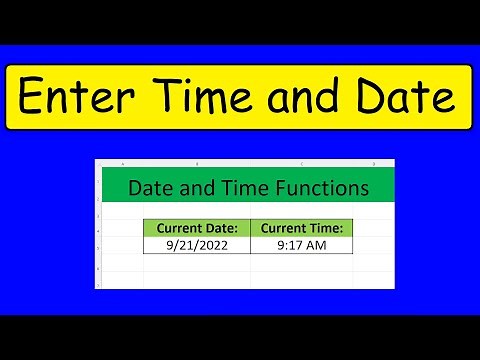 How To Quickly Enter The Current Date and Time In Excel