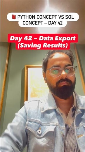 Day 42 — Data Export (Saving Results)\rConcept: Saving processed data for further use or reporting.