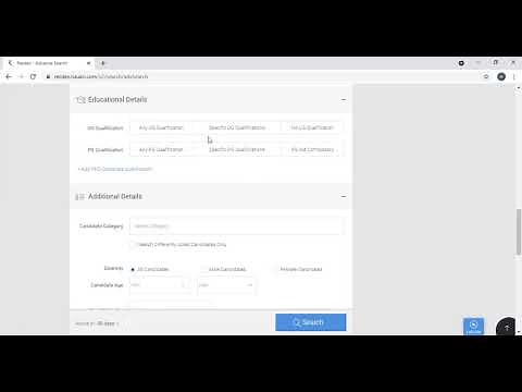 Sourcing Profiles through Advance Search option in Naukri