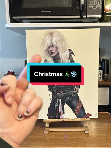 Complete Christmas Painting of Mötley Crüe for Mom