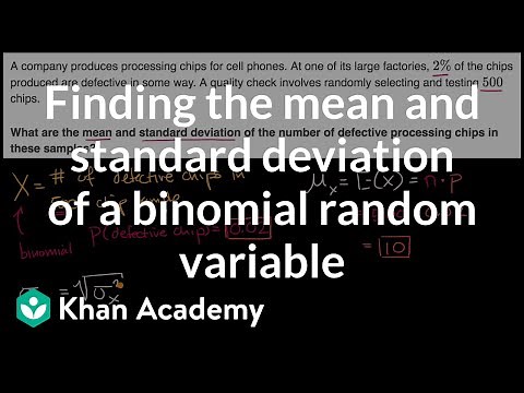 Finding the mean and standard deviation of a binomial random variable | AP Statistics | Khan Academy