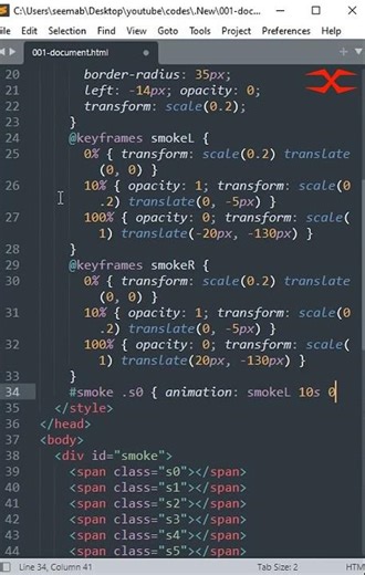 Smoke HTML CSS #shorts #html #css #javascript #tutorials #trending