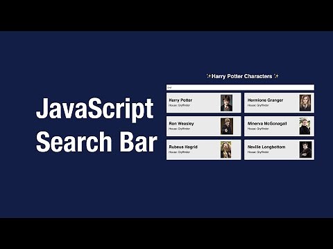 JavaScript Search Bar