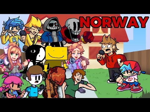 FNF Norway But Different Characters Sing It 🎶 (Everyone Sings Norway)