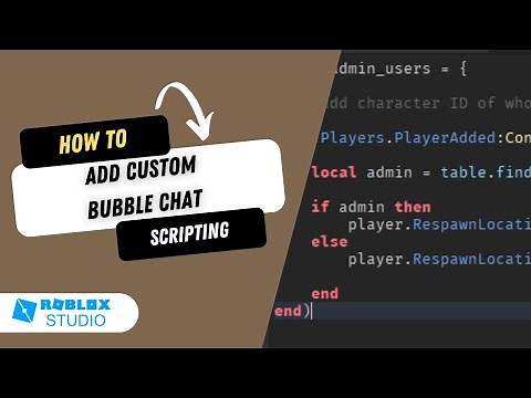 How to Add Custom Bubble Chat | Roblox Studio
