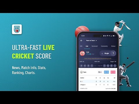 cricket live score app, Cricket live line scores.