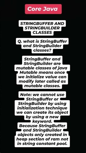 "StringBuffer vs StringBuilder in Java: Mutable Classes Explained | Core Java Tutorial"