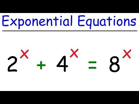 Solving Exponential Equations Using Logarithms & The Quadratic Formula
