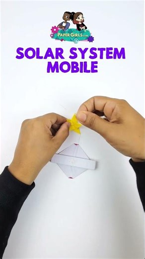 Make a relaxing Solar System Mobile with us! (Part 5) #papergirls #shorts #diy #papercraft #origami